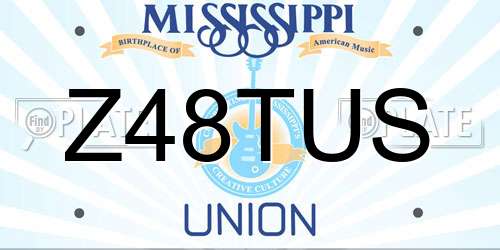 Z48TUS Mississippi License Plate