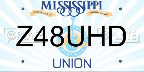 Z48UHD Mississippi License Plate