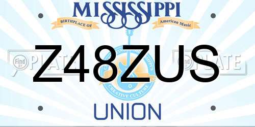 Z48ZUS Mississippi License Plate