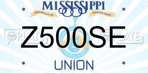 Z500SE Mississippi License Plate
