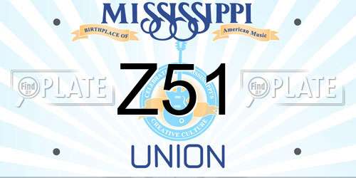 Z51 Mississippi License Plate