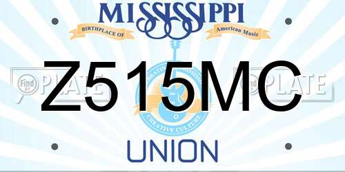 Z515MC Mississippi License Plate
