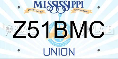 Z51BMC Mississippi License Plate