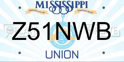 Z51NWB Mississippi License Plate