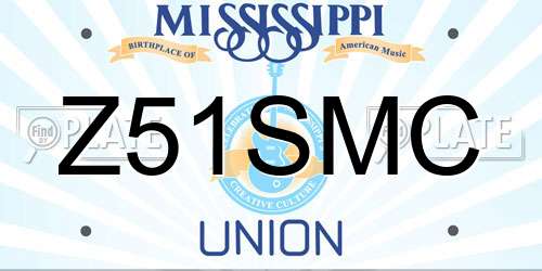 Z51SMC Mississippi License Plate