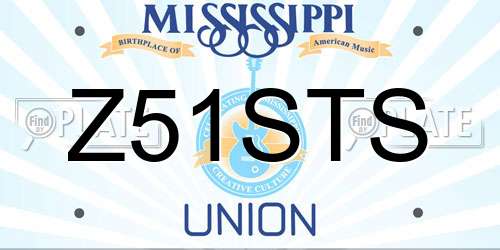 Z51STS Mississippi License Plate