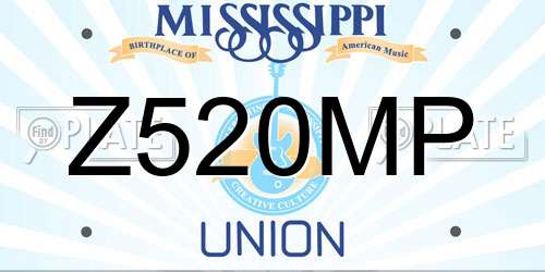 Z520MP Mississippi License Plate