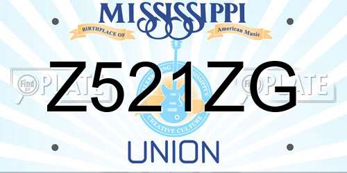 Z521ZG Mississippi License Plate