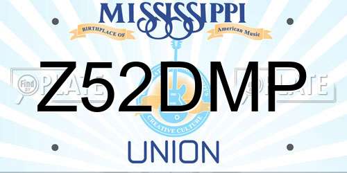 Z52DMP Mississippi License Plate