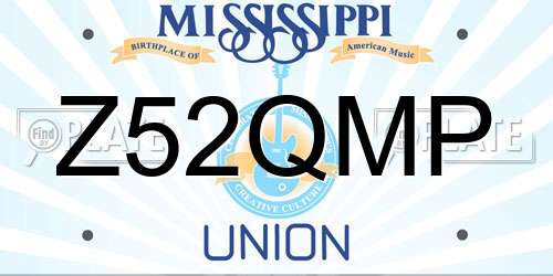 Z52QMP Mississippi License Plate