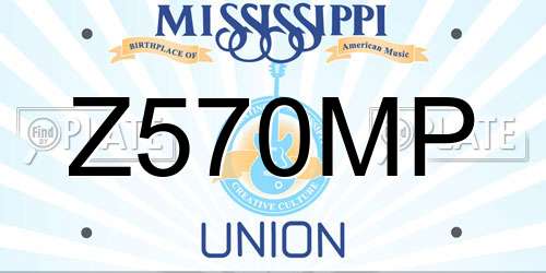 Z570MP Mississippi License Plate