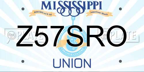 Z57SRO Mississippi License Plate