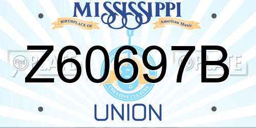Z60697B Mississippi License Plate