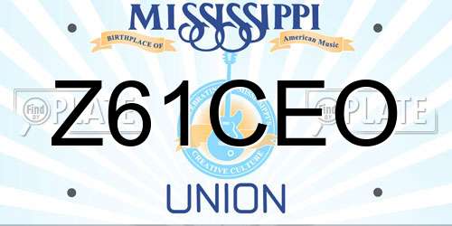 Z61CEO Mississippi License Plate