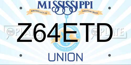 Z64ETD Mississippi License Plate