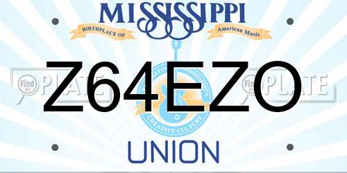 Z64EZO Mississippi License Plate