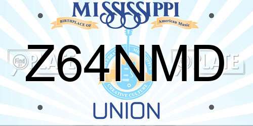 Z64NMD Mississippi License Plate