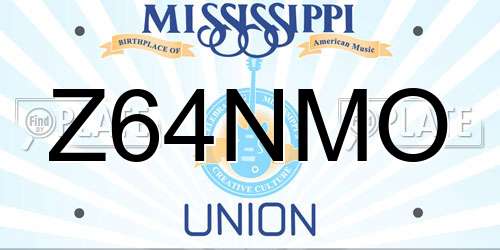 Z64NMO Mississippi License Plate