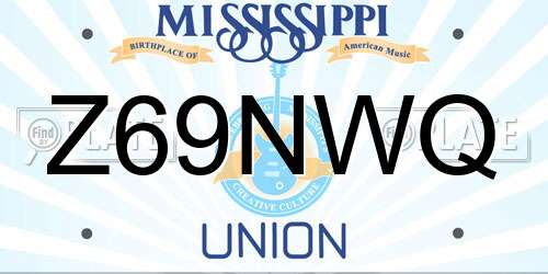 Z69NWQ Mississippi License Plate