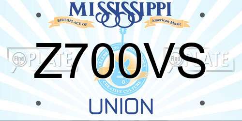 Z700VS Mississippi License Plate