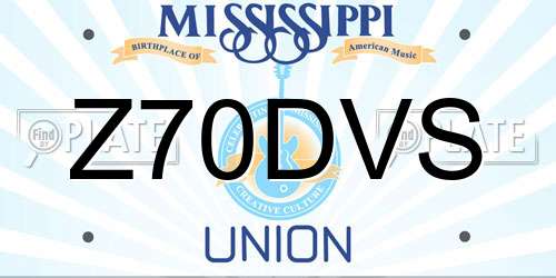 Z70DVS Mississippi License Plate