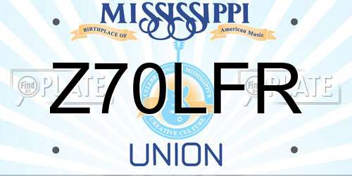Z70LFR Mississippi License Plate