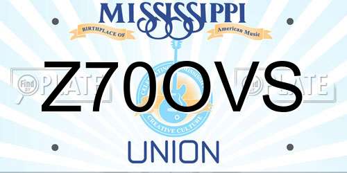 Z70OVS Mississippi License Plate