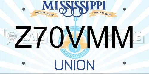 Z70VMM Mississippi License Plate