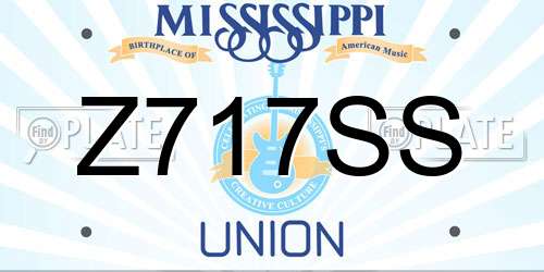Z717SS Mississippi License Plate