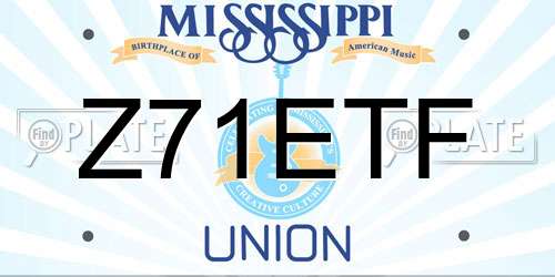 Z71ETF Mississippi License Plate