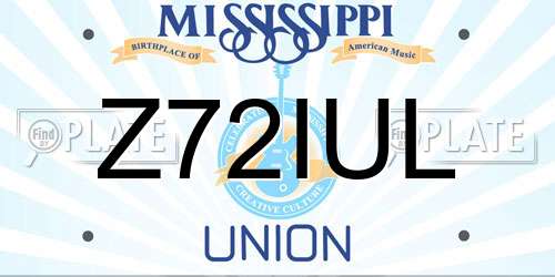 Z72IUL Mississippi License Plate