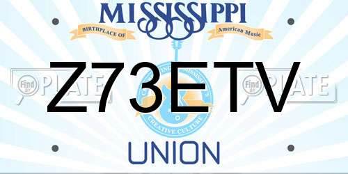 Z73ETV Mississippi License Plate