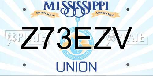 Z73EZV Mississippi License Plate