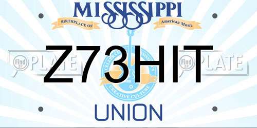 Z73HIT Mississippi License Plate