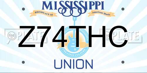 Z74THC Mississippi License Plate