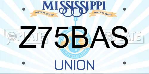 Z75BAS Mississippi License Plate