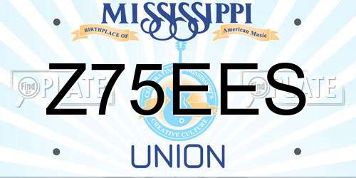 Z75EES Mississippi License Plate