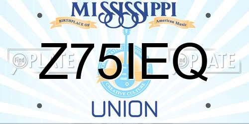 Z75IEQ Mississippi License Plate