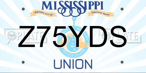 Z75YDS Mississippi License Plate