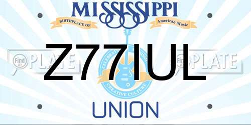 Z77IUL Mississippi License Plate