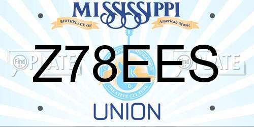 Z78EES Mississippi License Plate