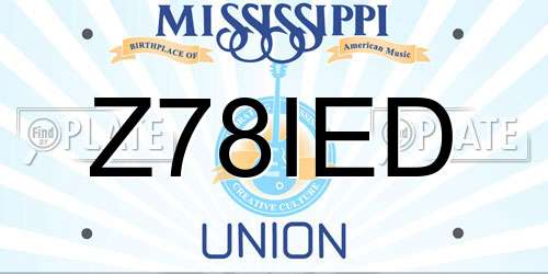 Z78IED Mississippi License Plate