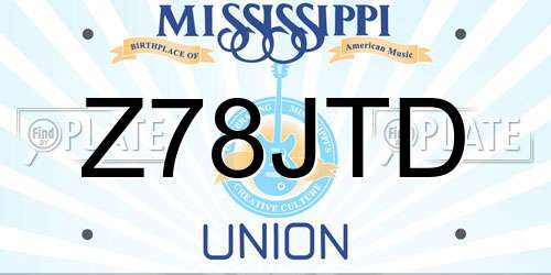 Z78JTD Mississippi License Plate