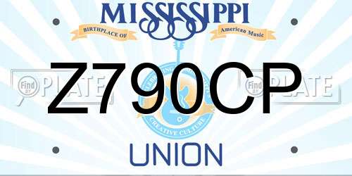 Z790CP Mississippi License Plate