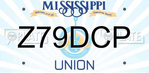 Z79DCP Mississippi License Plate