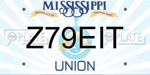 Z79EIT Mississippi License Plate
