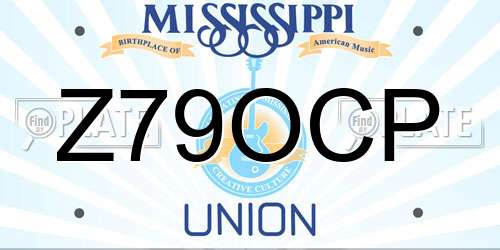 Z79OCP Mississippi License Plate