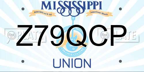 Z79QCP Mississippi License Plate