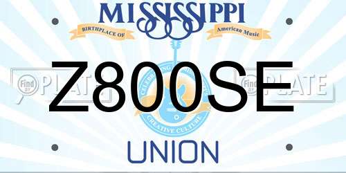Z800SE Mississippi License Plate