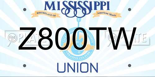Z800TW Mississippi License Plate